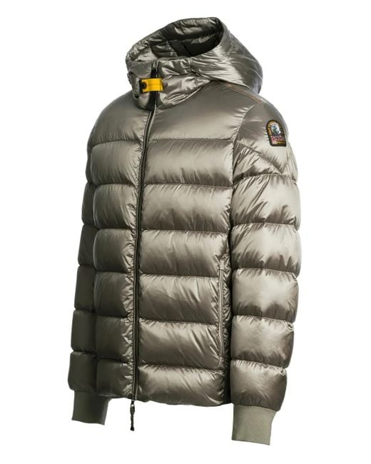 Parajumpers Gray Pharrel Hooded Quilted Jacket for men
