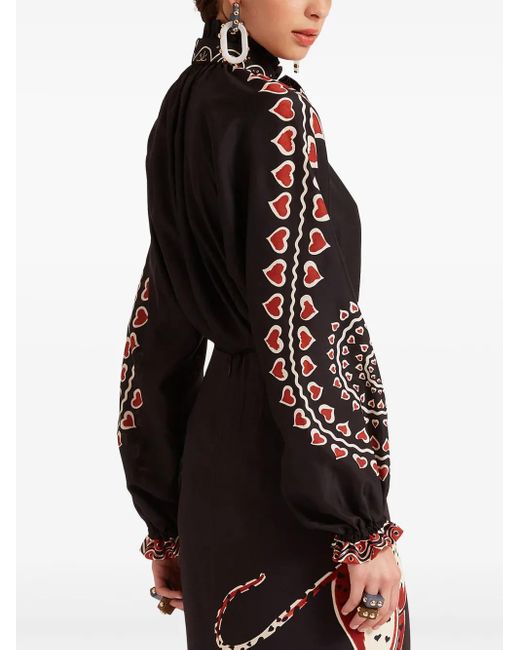 LaDoubleJ Black 'Cerere' Silk Blouse