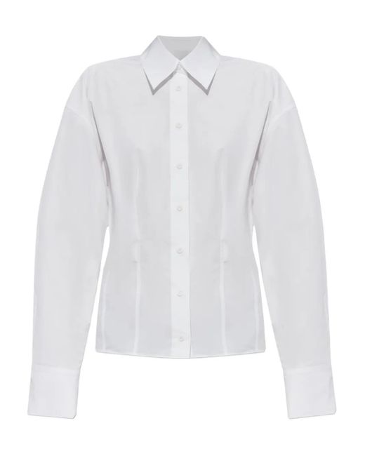 The Attico White Cotton Fitted Shirt