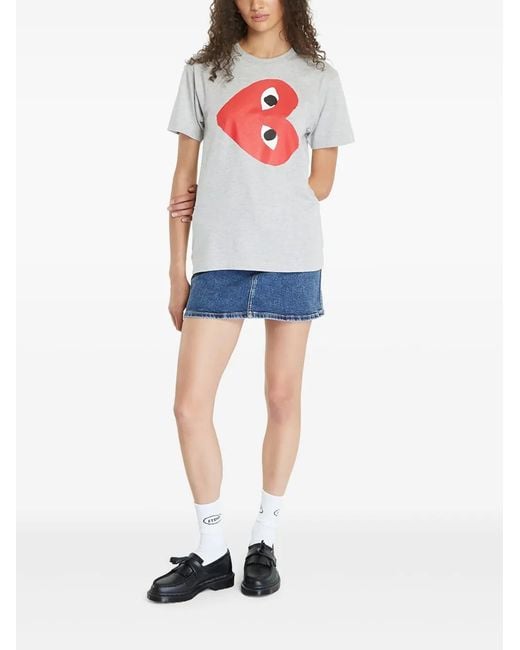 COMME DES GARÇONS PLAY Blue Play Heart T-Shirt