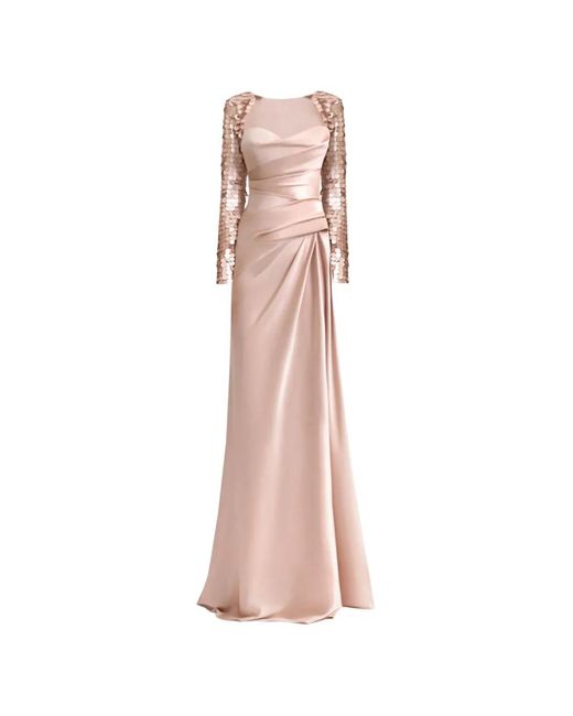 Gemy Maalouf Pink Draped Maxi Dress