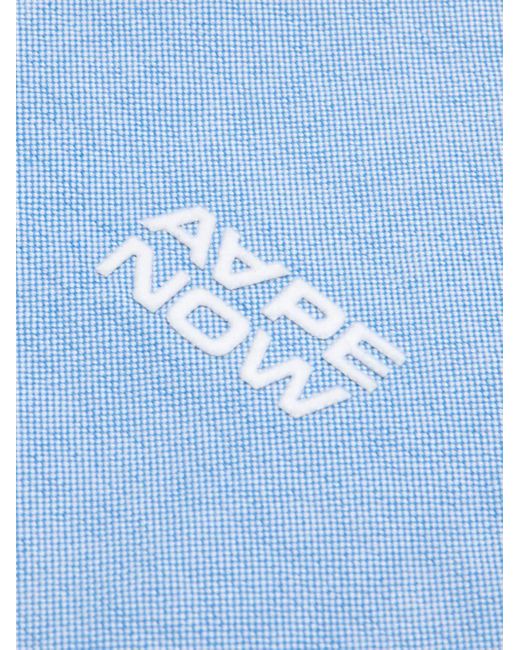 Aape By A Bathing Ape Oxford Overhemd Met Logopatch in het Blue voor heren