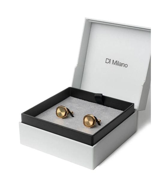 D1 Milano Metallic Octagonal-Frame Cufflinks for men