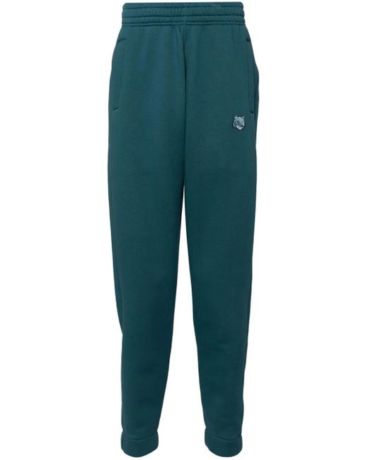 Maison Kitsuné Green Bold Fox Head Patch Comfort Jog Pants for men