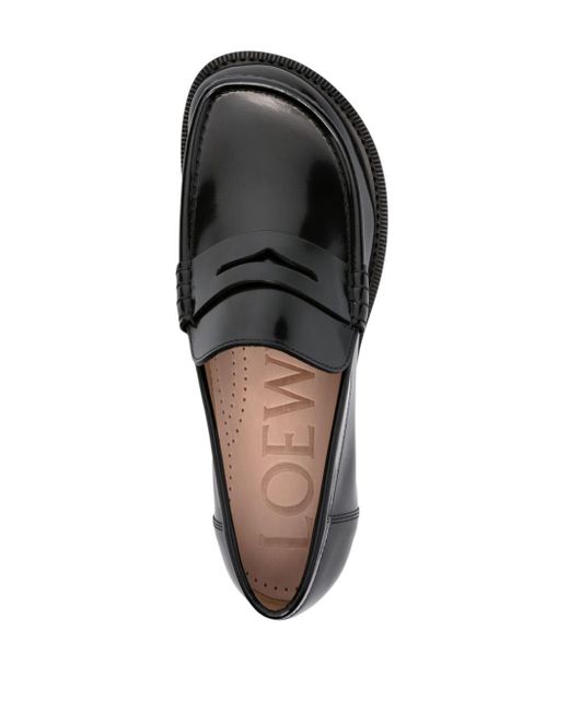 Loewe Black Campo 40mm Leather Loafers