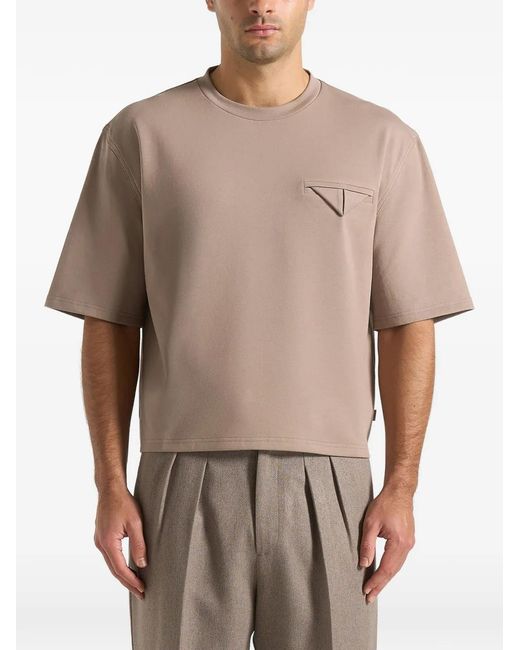 Manière De Voir Natural Leon Boxy Cropped T-Shirt for men