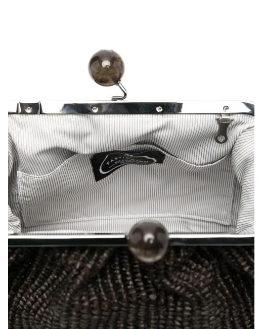 Max Mara Black Woven Clutch Bag