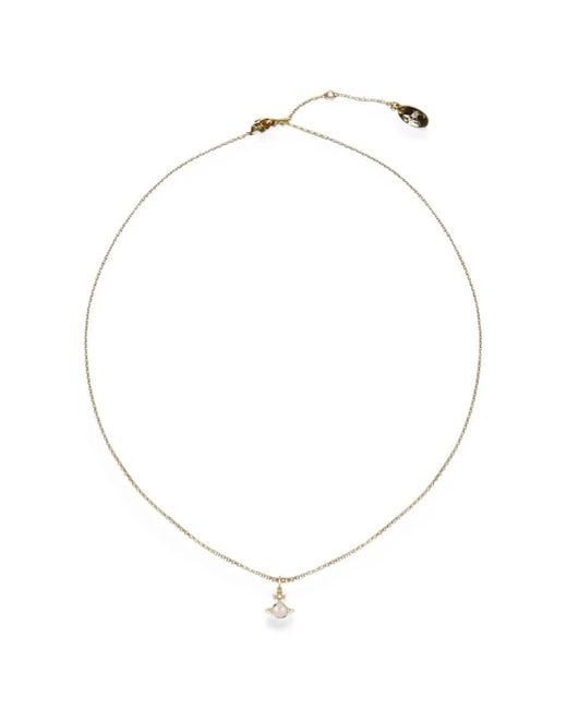 Vivienne Westwood White Balbina Pendant Necklace