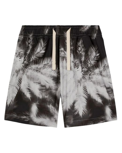 メンズ Palm Angels Blueprint Palms トラックショーツ Black