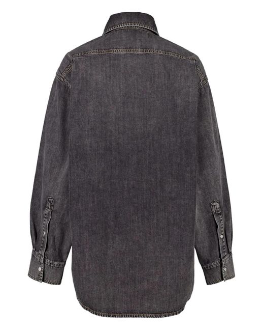 Stella McCartney Gray Button-Up Denim Shirt
