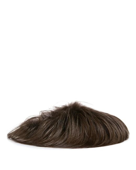 Marni Brown Goat Hair Slip-On Mule Slippers for men