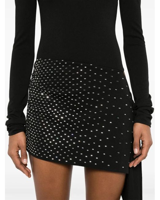 The Attico Black Studded Mini Dress
