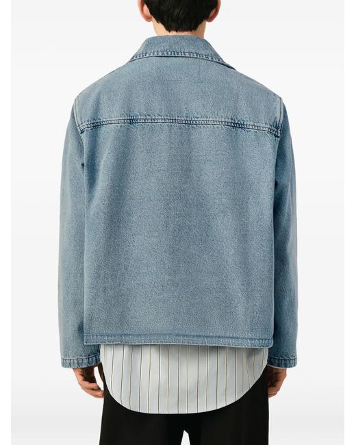 AMI Blue Cotton Vareuse With Ami De Coeur