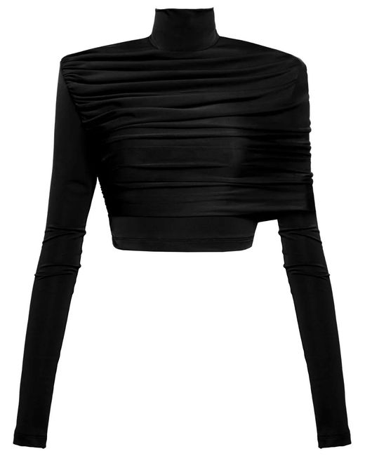 Aleksandre Akhalkatsishvili Black Jersey Crop Top