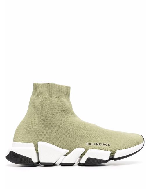 Balenciaga White Speed 2.0 Sock-Style Sneakers for men