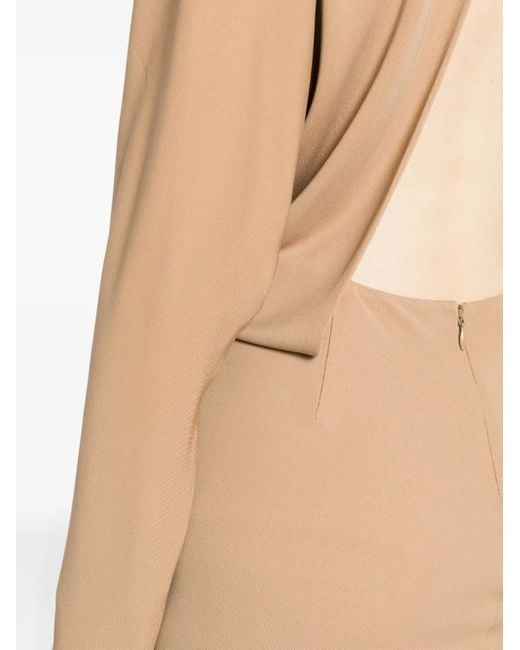 Khaite Natural The Trina Open-Back Midi Dress
