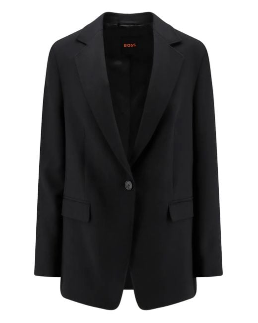 Boss フラップポケット シングルジャケット Black