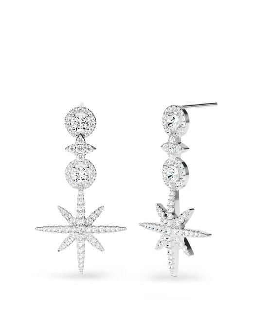 Apm Monaco White Météorites Pavé Earrings