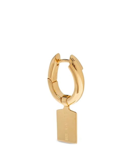 Balenciaga Metallic Rectangular Drop Earrings