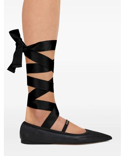 Ferragamo Black Ferragamo Flat Shoes