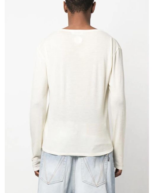 DSquared² White Graphic-Print Wool Sweatshirt for men