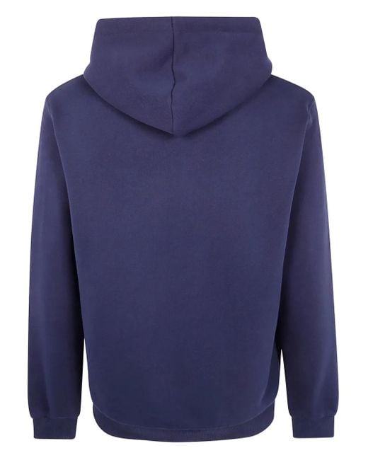 Les Deux Blue Logo-Patch Hoodie for men