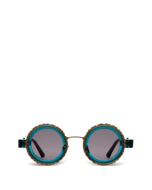 Kuboraum Blue Lunettes De Soleil Rondes Z3
