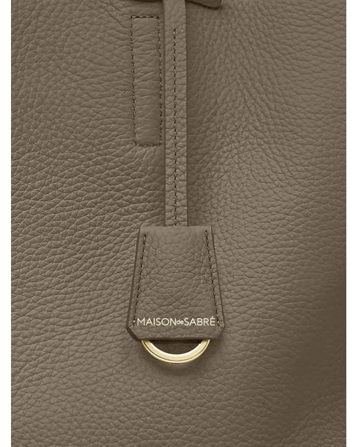 Maison De Sabre Brown Soft Zip-Top Tote Bag