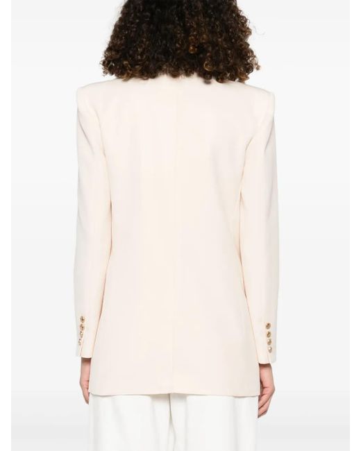 Elisabetta Franchi Natural Sakko Mit Kontrastnähten