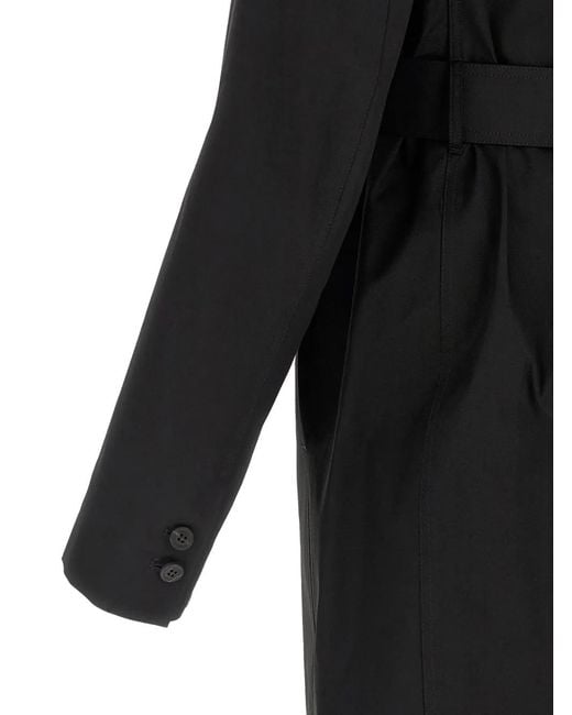 Rick Owens Black Mastodon Double-Breasted Coat for men