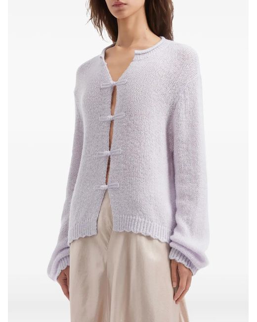 B+ AB Purple Buttoned Cardigan