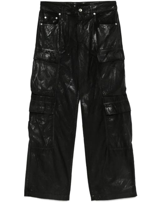 Rick Owens Black Double Cargo Jeans
