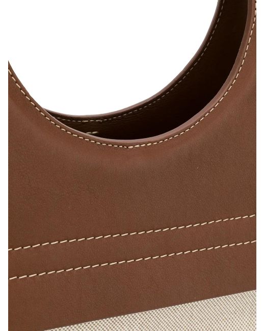 Hereu Brown Cala Leather-Trimmed Large Tote Bag