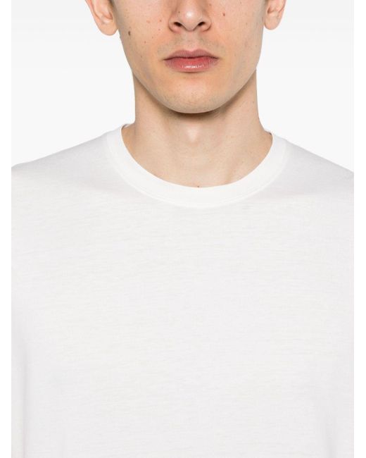 Kiton White Round-neck T-shirt for men