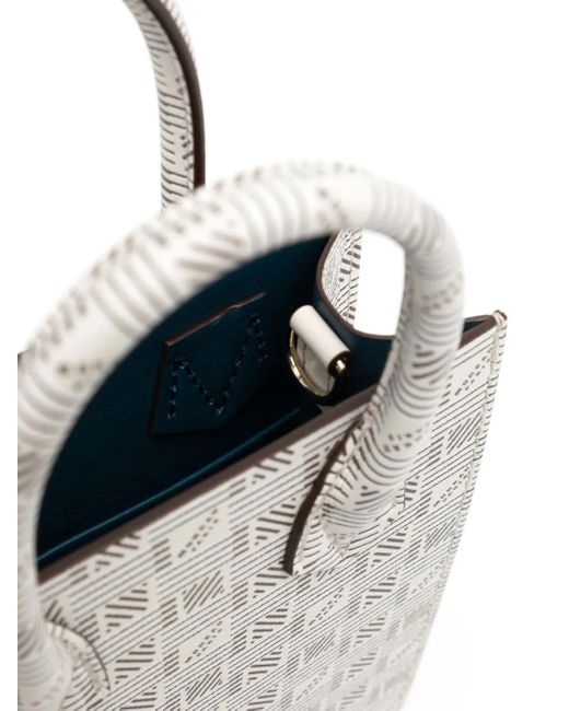 Sac Cabas Suite Junior En Cuir Moreau en coloris White