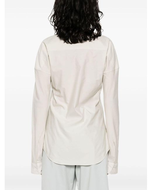 Camicia con colletto multi-way di Lemaire in White