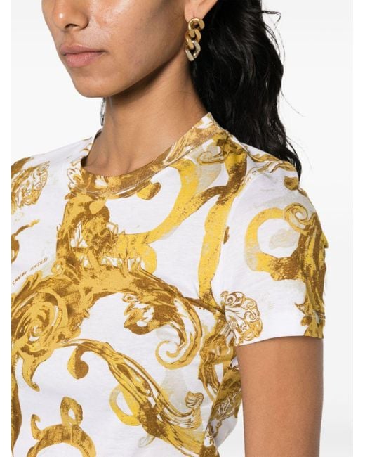 Camiseta Couture Versace de color Metallic