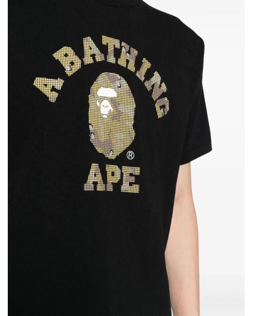 A Bathing Ape Black Logo-Printed T-Shirt for men