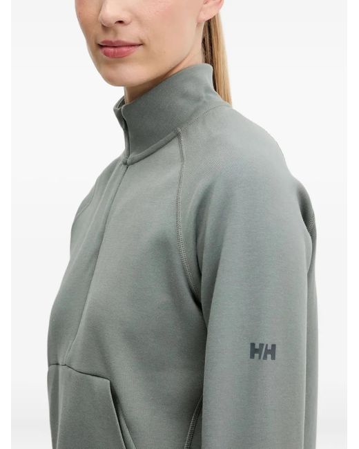 Helly Hansen Gray Half-Zip Kangaroo-Pocket Sweatshirt