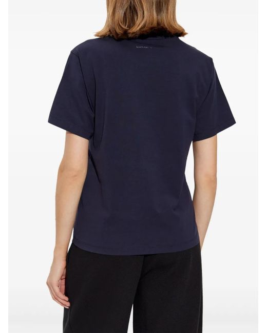 T-Shirt À Logo Brodé Emporio Armani en coloris Blue