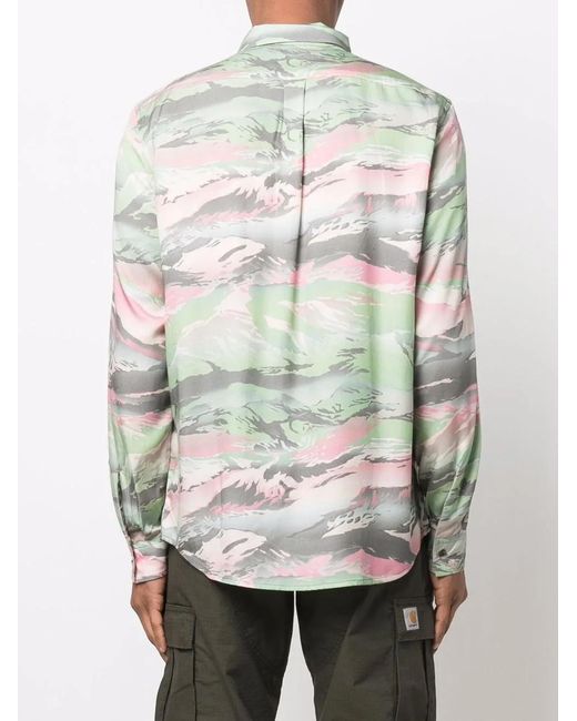 DIESEL Gray Cl-S-Tucker Camouflage Shirt for men