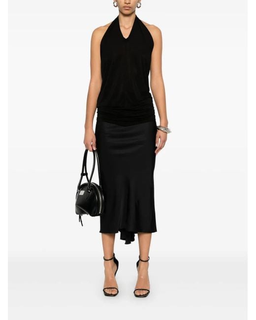 Rick Owens Black Bias Midi Skirt