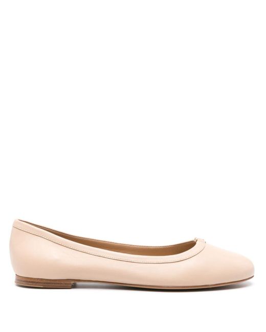 Chloé Pink Marcie Leather Ballerina Shoes