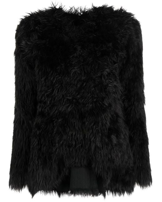 Comme des Garçons Black Faux-Fur T-Shirt