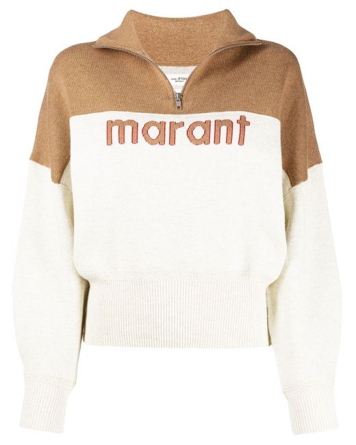 Étoile Isabel Marant Linn Logo-intarsia Jumper | Lyst Australia