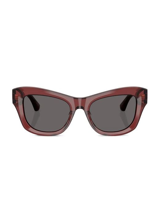 Burberry Brown Be 4442U Cat-Eye Acetate Sunglasses