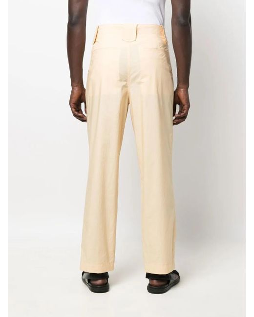 Nanushka Natural Pleat-Detail High-Waisted Trousers for men