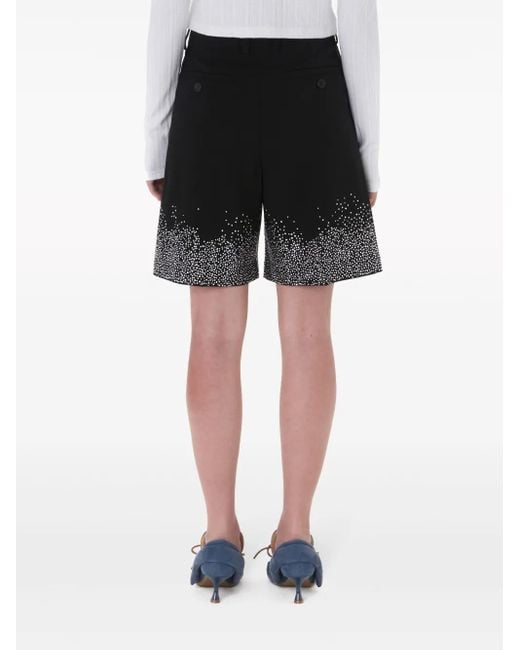 J.W. Anderson Black Crystal-Embellished Tailored Shorts