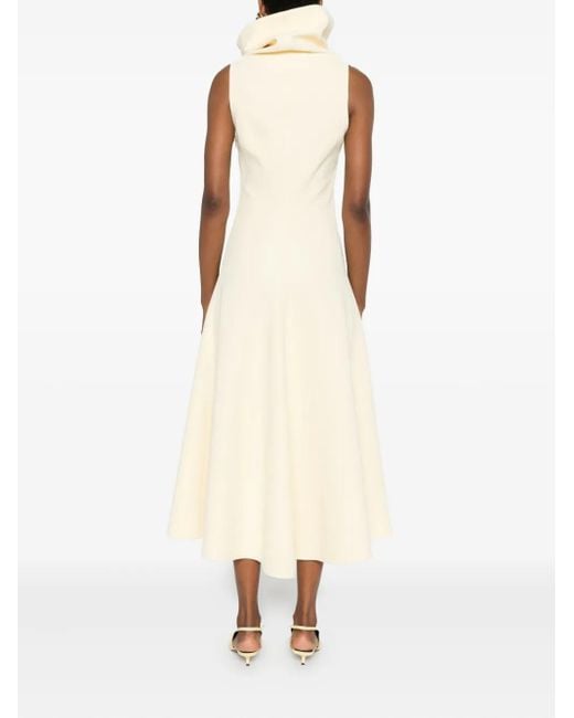 Jacquemus Natural Cowl-Neck Sleeveless Dress