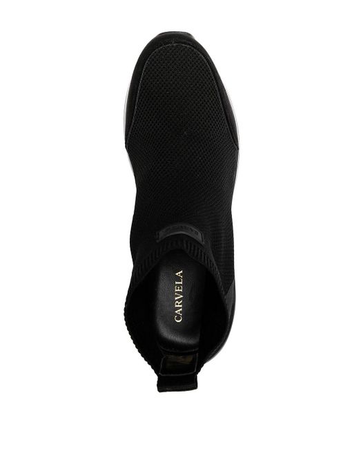 Carvela Kurt Geiger Rubber Jetson Sock Sneakers in Black - Lyst